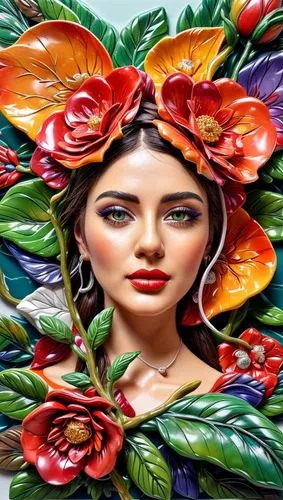 girl in a wreath,girl in flowers,body painting,flower painting,bodypainting,flower art,glass painting,wreath of flowers,decorative art,decorative figure,mexican culture,iranian nowruz,flowers png,frida,mexican calendar,beautiful girl with flowers,watercolor women accessory,flower wall en,fabric painting,art painting