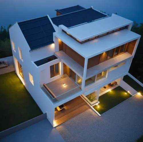 modern house,modern architecture,cubic house,cube house,electrohome,smart house,Photography,General,Realistic