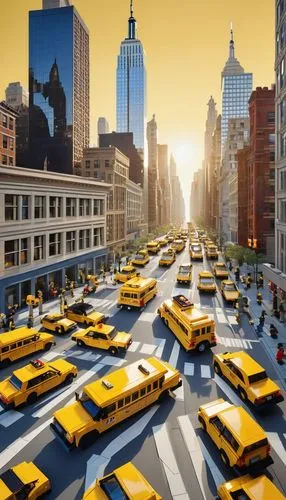 new york taxi,schoolbuses,taxicabs,yellow taxi,new york streets,school buses,newyork,new york,taxis,manhattan,schoolbus,megacities,cityscapes,nyclu,new york skyline,taxi cab,nycticebus,taxicab,school bus,autobuses,Illustration,Realistic Fantasy,Realistic Fantasy 09