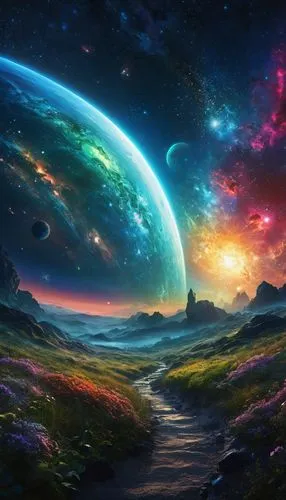 fantasy landscape,alien planet,fantasy picture,space art,dreamscape,alien world,futuristic landscape,fantasy art,universe,full hd wallpaper,galactic,intergalactic,cosmos field,planet alien sky,univers,dreamscapes,earthlike,horizons,vast,galaxy,Conceptual Art,Fantasy,Fantasy 05