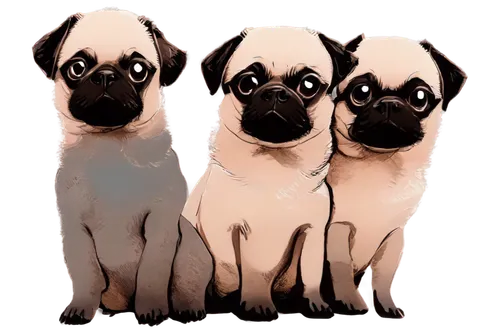 pugs,pug,puga,derivable,chiens,puggy,french bulldogs,pekinese,dog illustration,sifakas,chiangs,quadrupeds,color dogs,pugni,three dogs,brachycephalic,pugno,pugalur,btrc,dog frame,Illustration,Paper based,Paper Based 30