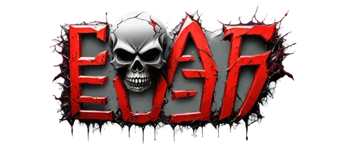 Fear logo, horror theme, bold font, bloody red color, sharp edges, 3D metal texture, glowing eyes, skull shape, aggressive composition, high contrast lighting, close-up shot, shallow depth of field, d