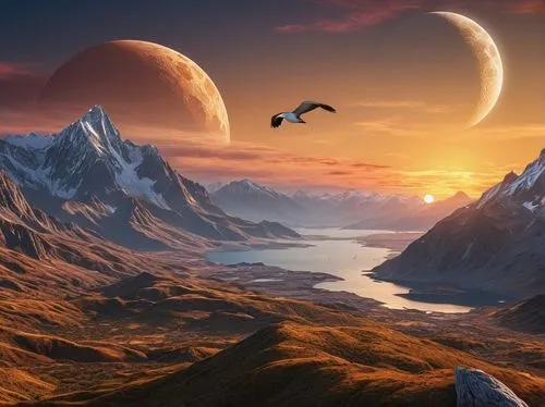 fantasy landscape,alien planet,fantasy picture,futuristic landscape,barsoom,alien world,lunar landscape,dune landscape,gliese,exoplanets,landscape background,extrasolar,exoplanet,horizons,space art,planet alien sky,full hd wallpaper,homeworlds,mountainous landscape,terraforming,Photography,General,Natural