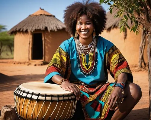 african drums,anmatjere women,african culture,bongo drum,african woman,afar tribe,djembe,samburu,basotho musicians,mali,tassili n'ajjer,hand drums,honkhoi,people of uganda,botswanian pula,uganda kob,east africa,indian drummer,kenya,bongos,Illustration,Japanese style,Japanese Style 12