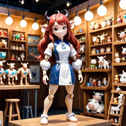 doll kitchen,malon,waitress,mineko,orihime,mitsuru,kotobukiya,kitchen shop,apothecary,iori,minako,star kitchen,brandy shop,redhead doll,3d figure,komeda,3d render,nogaideli,toyko,pharmacy,Anime,Anime,Cartoon