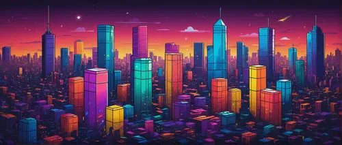 cityscape,colorful city,city skyline,metropolis,cities,city cities,fantasy city,skyscrapers,city blocks,city,futuristic landscape,metropolises,city at night,the city,evening city,world digital painting,big city,skyline,shanghai,urban towers,Illustration,Japanese style,Japanese Style 08