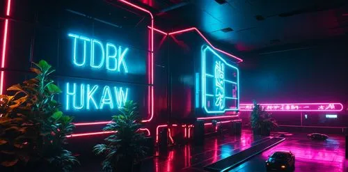 CYBERPUNK,bright and beautiful displays in an urban setting,udk,neon sign,uzak,neon coffee,jukebox,neon drinks,Photography,General,Realistic