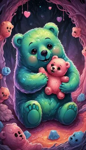 cuddling bear,cute bear,teddy bears,bear teddy,teddybear,valentine bears,teddy bear,teddy-bear,little bear,plush bear,baby and teddy,children's background,baby bear,bear cubs,teddy bear crying,bears,bear guardian,gummybears,cuddly toys,bear,Illustration,Realistic Fantasy,Realistic Fantasy 47