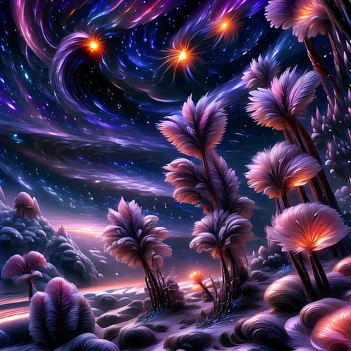 fairy galaxy,colorful stars,moonlight cactus,night-blooming cactus,flowerful desert,mushroom landscape,christmas landscape,christmas snowy background,fantasy landscape,fireworks background,christmasstars,christmasbackground,starscape,alien world,purple landscape,fireworks art,colorful star scatters,night stars,space art,alien planet