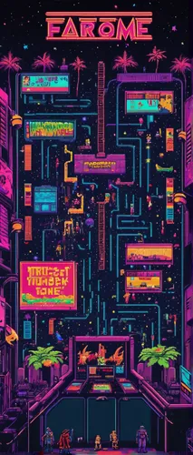 fabric,retro background,arcade,computer game,pacman,fractale,arcade game,computer games,cyberpunk,game art,game arc,game illustration,pixel art,cd cover,factories,rave,parfum,arcade games,gamer zone,garish,Unique,Pixel,Pixel 04