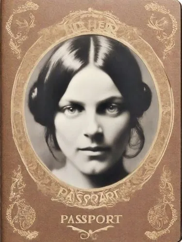 passport,passports,ambrotype,lilian gish - female,book cover,vintage female portrait,daguerreotype,kindertransport,apparat,tintype,pasaje,daguerreotypes,passard,registration book,exportadora,dvd case,slipcase,dustjacket,cd cover,cover