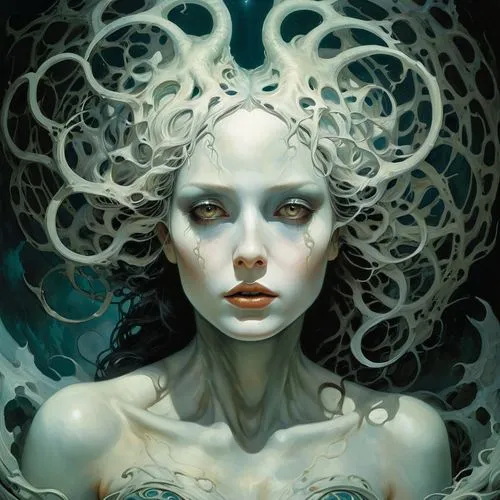 medusa,fathom,siren,undine,unseelie,narcosis,dryad,the enchantress,persephone,kommuna,naiad,priestess,enchantress,amano,fantasy portrait,eurus,deepsea,varuna,amphitrite,rusalka,Conceptual Art,Daily,Daily 08