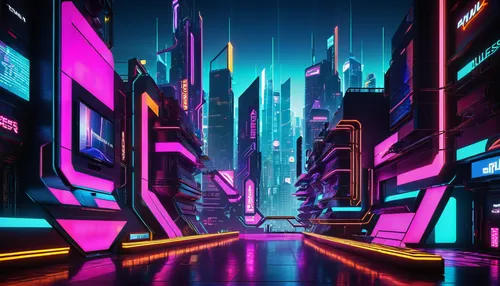 cyberpunk,futuristic landscape,neon arrows,colorful city,80's design,metropolis,futuristic,shinjuku,cityscape,tokyo city,neon lights,neon,fantasy city,cyberspace,neon light,cyber,tokyo,vapor,80s,scifi,Conceptual Art,Sci-Fi,Sci-Fi 26