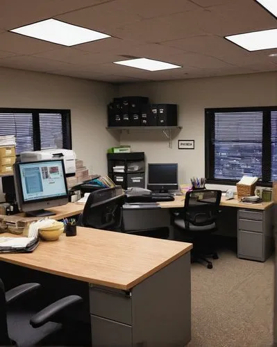 computer room,control desk,assay office,window film,office automation,trading floor,office,cubical,control center,working space,in a working environment,regulatory office,offices,workplace,work place,work space,furnished office,dispatcher,modern office,company headquarters,Illustration,Paper based,Paper Based 21