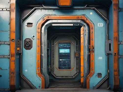 metallic door,door-container,blue doors,portal,steel door,doors,capsule,space station,spaceship space,the door,elevator,elevators,soyuz,iron door,locker,portals,door,open door,space port,rusty door,Illustration,Realistic Fantasy,Realistic Fantasy 09