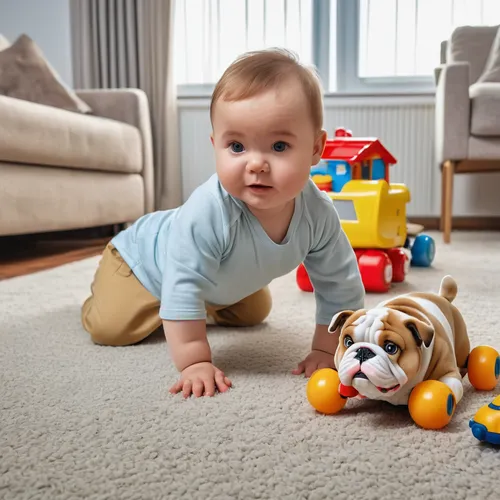 baby playing with toys,baby crawling,toy bulldog,baby toys,tummy time,motor skills toy,baby toy,dwarf bulldog,child playing,crawling,diabetes in infant,cuddly toys,children toys,baby and teddy,toy vehicle,baby & toddler clothing,baby care,baby safety,boy and dog,pet vitamins & supplements,Photography,General,Realistic