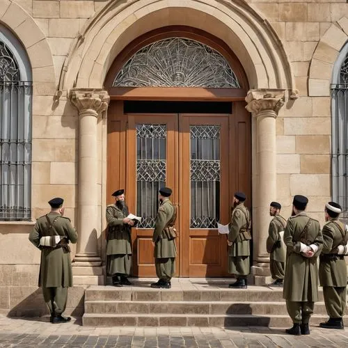 salvos,doorkeepers,doormen,synagogue,hungarians,bellhops,reichsarbeitsdienst,postulants,main door,leibstandarte,czechoslovaks,attestation,theresienstadt,hohenzollerns,volksbank,schutztruppe,conscripts,church door,church choir,ministerium,Photography,General,Realistic