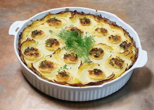 Discover a luxurious twist on the classic potato gratin with truffle-infused cream.,potato gratin,leek quiche,cottage pie,potato casserole,moussaka,cauliflower cheese,lyonnaise potatoes,hachis parment