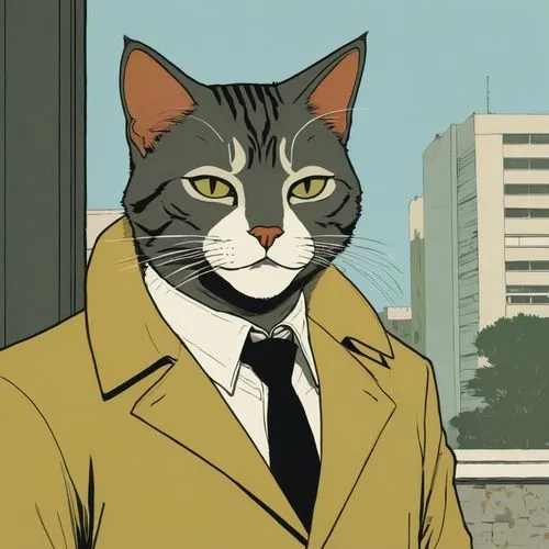 blacksad,cartoon cat,pixton,salaryman,cat cartoon,cat vector,Illustration,Vector,Vector 10