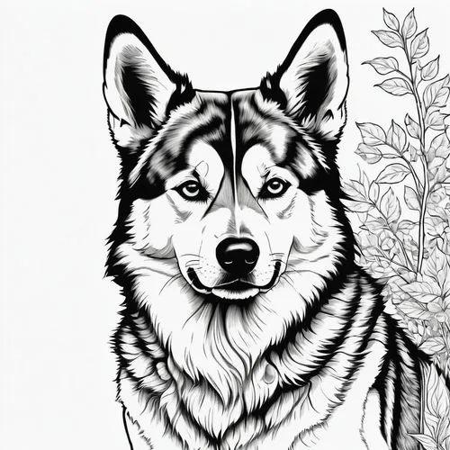 dog line art,canidae,dog illustration,balto,graywolf,aleu,Illustration,Black and White,Black and White 28