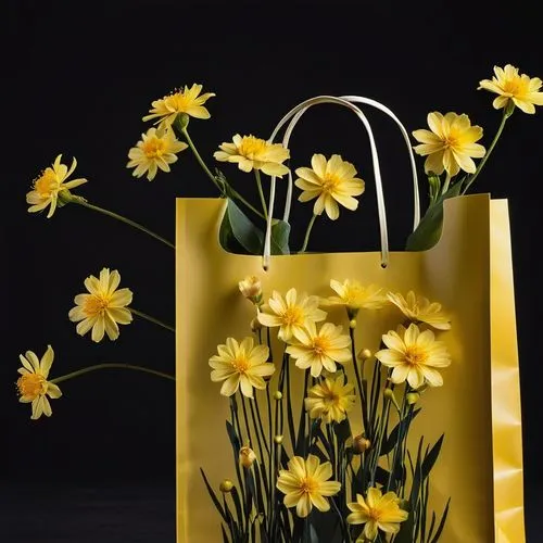 flowers in basket,shopping bags,gift bag,shopping bag,flower basket,gift bags