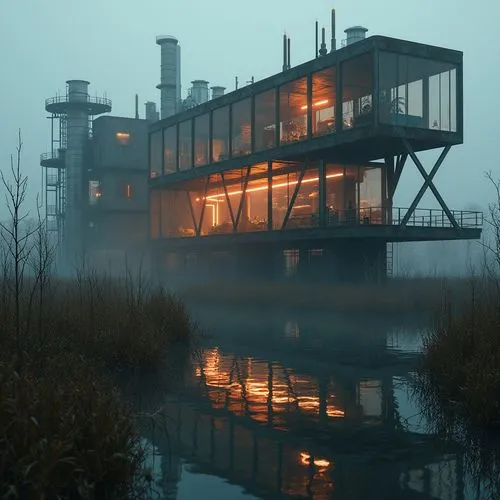 stilt house,houseboat,house by the water,stilt houses,kovco,boathouse,maunsell,houseboats,boat house,floating huts,zumthor,cube stilt houses,house with lake,dunes house,zollverein,wetlands,waterhouses,deckhouse,snohetta,bayou,Photography,General,Realistic