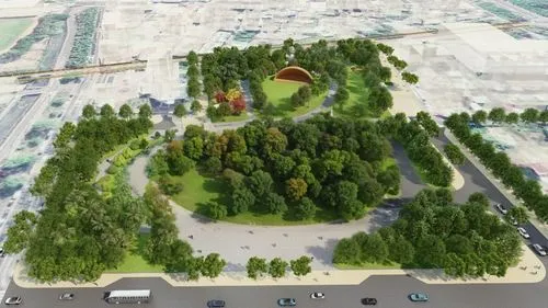 a general park with many trees,urban park,highway roundabout,landscape plan,europan,park akanda,center park,aktobe,neukom,skolkovo,atyrau,ostankino,bishkek,renderings,mgimo,sitemap,vantaa,3d rendering