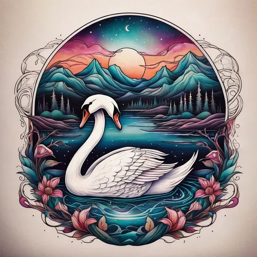 swans,constellation swan,swan,trumpeter swans,swan boat,swan lake,swan on the lake,trumpeter swan,white swan,trumpet of the swan,tundra swan,canadian swans,swan baby,cygnet,pelican,mourning swan,swan pair,young swan,swan cub,swan family,Illustration,Realistic Fantasy,Realistic Fantasy 45