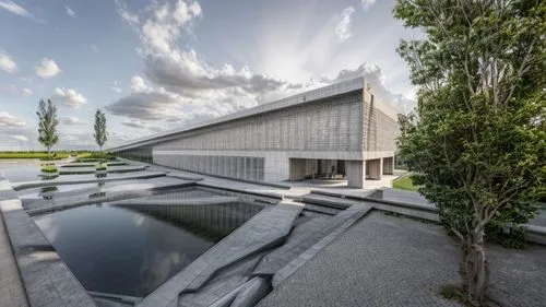 christ chapel,archidaily,japanese architecture,soumaya museum,sewage treatment plant,aqua studio,kansai university,k13 submarine memorial park,boathouse,water wall,pilgrimage chapel,tempodrom,saltworks,reflecting pool,futuristic art museum,japan peace park,exposed concrete,boat house,sunken church,house with lake,Architecture,Small Public Buildings,Modern,Plateresque