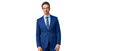 Mature man, muscular body, strong facial features, short brown hair, thick eyebrows, mustache, glasses, suit and tie, standing with hands in pockets, confident pose, urban background, natural light, s