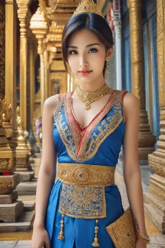 miss vietnam,rebana,asian costume,thai,sari,kaew chao chom,bangkok,candi rara jonggrang,cambodia,thai temple,javanese,thailad,grand palace,cleopatra,thai pattern,vietnamese woman,vietnamese,laos,phuquy,ancient costume,Photography,Realistic