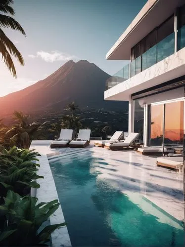 tropical house,luxury property,luxury home,fresnaye,amanresorts,beautiful home,oceanfront,3d rendering,dreamhouse,tropics,holiday villa,luxury real estate,pool house,render,roof landscape,crib,penthouses,luxury home interior,ocean view,roof top pool,Illustration,Realistic Fantasy,Realistic Fantasy 47