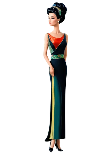 art deco woman,derivable,a floor-length dress,girl in a long dress,fashion vector,retro woman,evening dress,eveningwear,cheongsam,flamenca,retro women,dressup,long dress,dolcenera,maxis,vintage woman,retro girl,art deco background,filipiniana,gradient mesh,Illustration,Retro,Retro 26