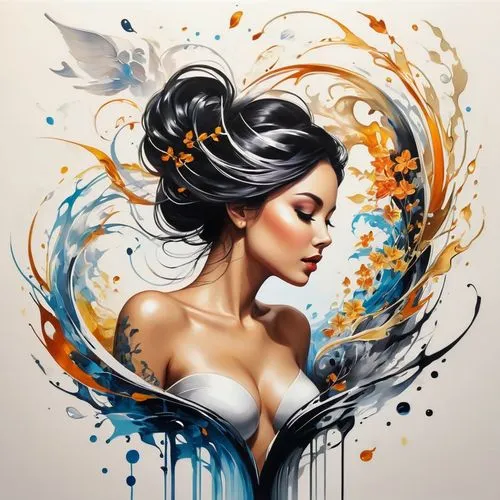 fantasy art,fashion illustration,art painting,boho art,fashion vector,world digital painting,illustrator,meticulous painting,adobe illustrator,artist color,fantasy portrait,bodypainting,fantasy woman,white feather,painter,digital art,vector graphics,painting technique,butterfly vector,mermaid vectors,Unique,Design,Logo Design