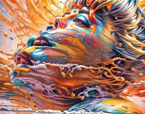 psychedelic art,the festival of colors,fire artist,bodypainting,exploding head,psychedelic,fractalius,flame spirit,smoke art,digital art,burning hair,world digital painting,bodypaint,neon body painting,turmoil,digital artwork,medusa,vortex,digiart,poseidon