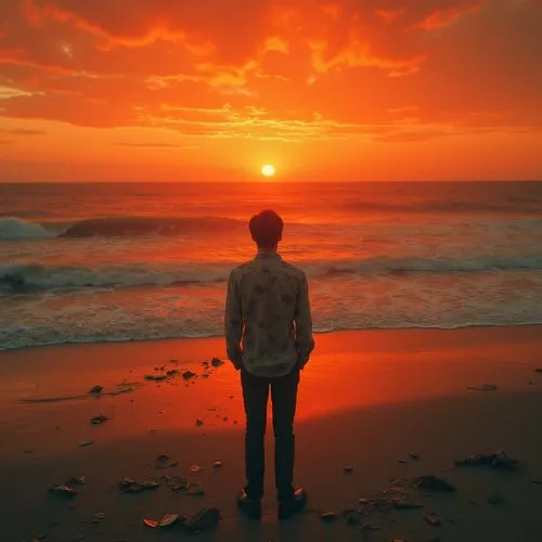 man at the sea,silhouette of man,man silhouette,lubezki,meditative,meditate