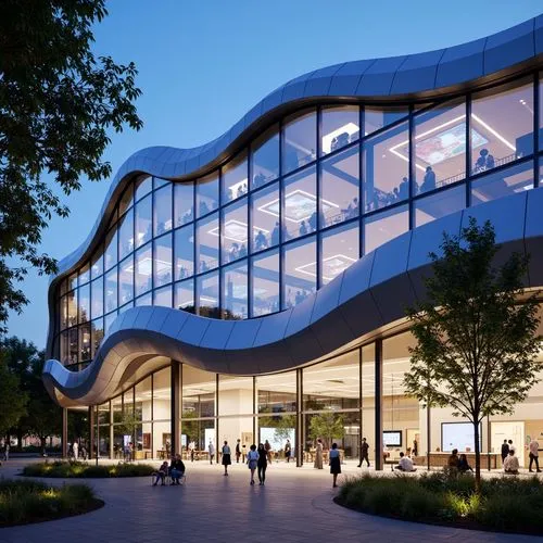 blavatnik,medibank,embl,apple store,broadgate,oval forum,multistoreyed,glass facade,broadmead,gensler,cupertino,newbuilding,waitrose,genzyme,home of apple,danube centre,new building,hammerson,esade,safdie