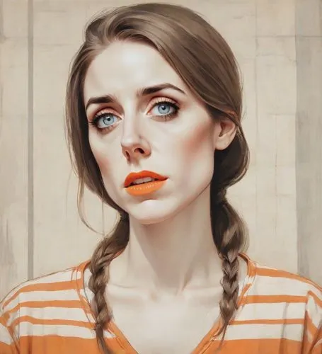 girl portrait,portrait of a girl,digital painting,woman portrait,orange eyes,young woman,world digital painting,face portrait,feist,portrait background,romantic portrait,fantasy portrait,mystical portrait of a girl,clementine,artist portrait,woman face,girl in a long,digital art,retro woman,portrait,Digital Art,Poster