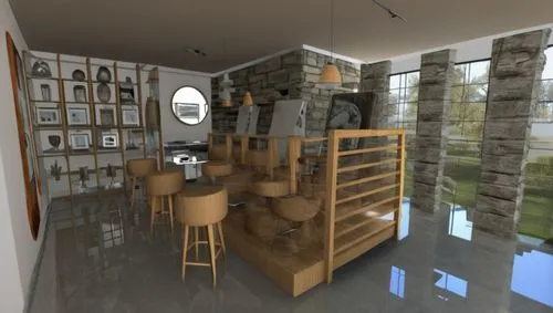 Render the provided SketchUp model with a focus on achieving a highly realistic appearance. All materials have been applied correctly in the model. Enhance the lighting to create natural shadows and r