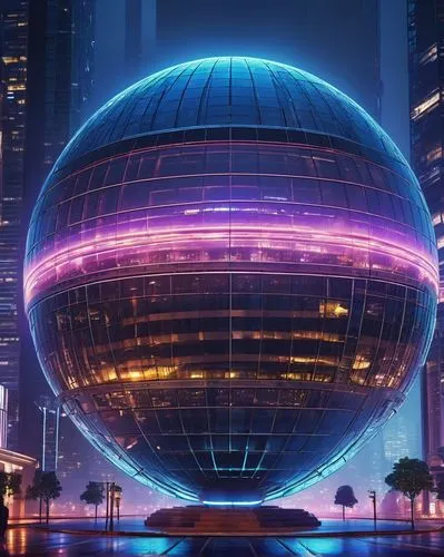 glass sphere,guangzhou,cybercity,technosphere,prism ball,dubai garden glow,epcot ball,futuristic architecture,musical dome,spherion,esteqlal,spherical,megacorporation,orb,megacorporations,largest hotel in dubai,dubia,mirror ball,valerian,discoidal,Illustration,Paper based,Paper Based 12