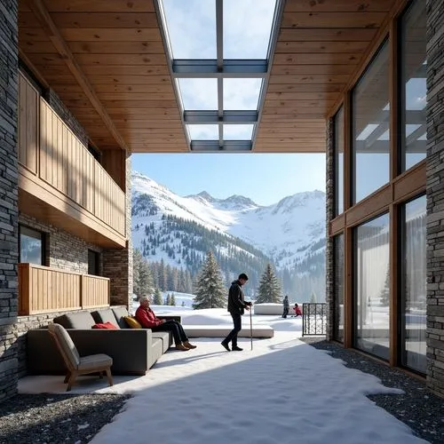 verbier,andermatt,chalet,snohetta,alpine style,amanresorts,house in the mountains,avoriaz,ski facility,zumthor,revit,oberalp,3d rendering,courchevel,arosa,the cabin in the mountains,house in mountains,snow house,render,snow roof