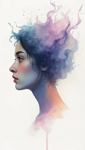 mystical portrait of a girl,fantasy portrait,krita,vapor,aura,digital art