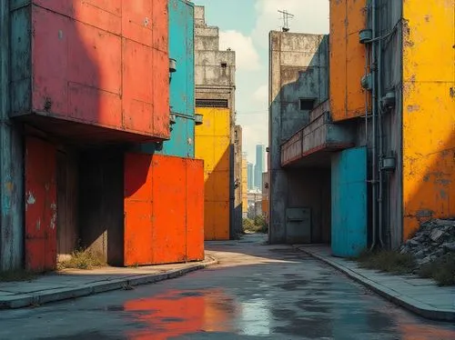 alley,scampia,ektachrome,valparaiso,alleys,colorful city,alleyway,trofimov,alleyways,lazaridis,urban landscape,saturated colors,laneways,mondrian,kodachrome,norilsk,three primary colors,colori,panait,casgrain,Photography,General,Realistic