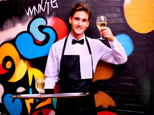 waiter,barman,bartender,catering service bern,waiting staff,sparkling wine,wine bar,caterer,men chef,chalkboard background,winemaker,restaurants online,champagne flute,wine cultures,fitzroy,barmaid,prosecco,catering,riesling,chef's uniform,Conceptual Art,Graffiti Art,Graffiti Art 07