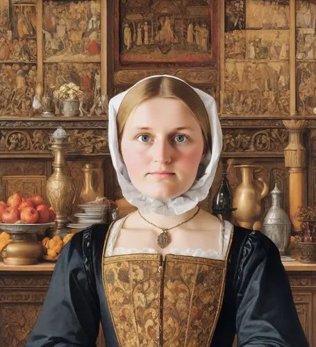 begums,clergywoman,miniaturist,girl in a historic way,chambermaid,kirtle,portrait of a girl,girl with bread-and-butter,elizabethan,eadwig,antonello,scholastica,nelisse,portrait of christi,nunsense,noblewomen,noblewoman,netherlandish,tudor,morgause,Digital Art,Comic