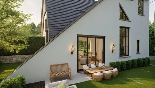 danish house,inverted cottage,3d rendering,country cottage,frisian house,house shape,small house,homebuilding,annexe,summer cottage,scandinavian style,dormer,exterior decoration,passivhaus,garden elevation,house drawing,house painting,lohaus,new england style house,cottage,Photography,General,Realistic