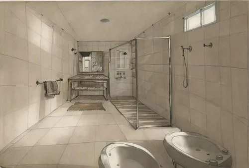 DISEÑO DE BAÑO CON PORCELANATO ,a bathroom with two sinks, a toilet and a shower,bathroom,ensuite,bath room,banyo,washroom,marazzi,luxury bathroom,bathtub,lavatory,rest room,habitaciones,kohler,pencil