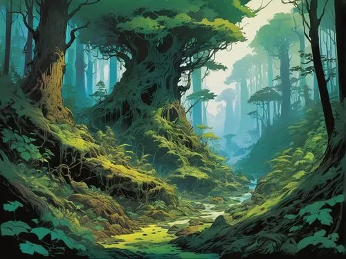 elven forest,forest,green forest,old-growth forest,the forest,fairy forest,forest landscape,forests,forest floor,the forests,forest glade,forest path,holy forest,forest of dreams,forest background,enchanted forest,forest road,cartoon forest,druid grove,forest tree,Conceptual Art,Fantasy,Fantasy 08