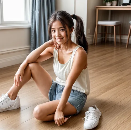 girl sitting,ylonen,muguruza,photo shoot on the floor,relaxed young girl,keds,gapkids,malu,sitting on a chair,sitting,kiana,ariana,white boots,tomomi,feiyue,in shorts,athleta,petite,legs crossed,ayami