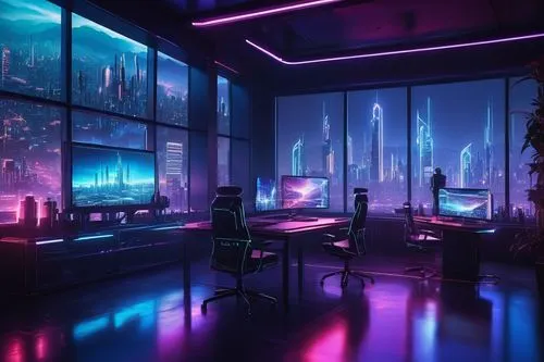 computer room,cyberpunk,study room,the server room,laboratory,aqua studio,sci fi surgery room,modern office,aesthetic,modern room,blue room,game room,computer desk,ufo interior,classroom,working space,futuristic landscape,vapor,atmoshphere,futuristic,Art,Classical Oil Painting,Classical Oil Painting 37